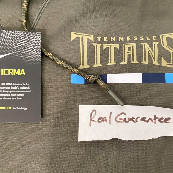 Rare 100% Nike 2017 Tennessee Titans Salute To Service ON FIELD Hoodie Medium M - Picture 3 of 5